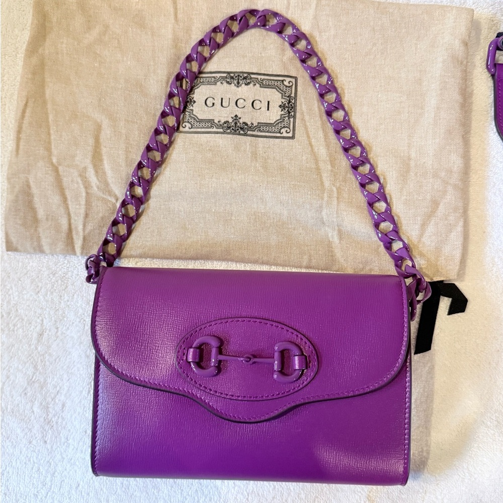 Gucci Purple Leather Women's Bag - Picture 7 of 11